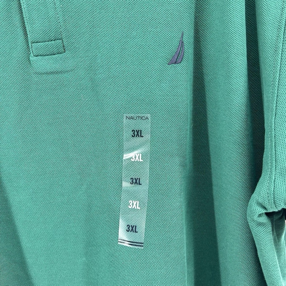 Nautica Performance Deck Polo Shirt Mens 3XL Green Golf Coastal Big Tall NWT - Picture 3 of 9